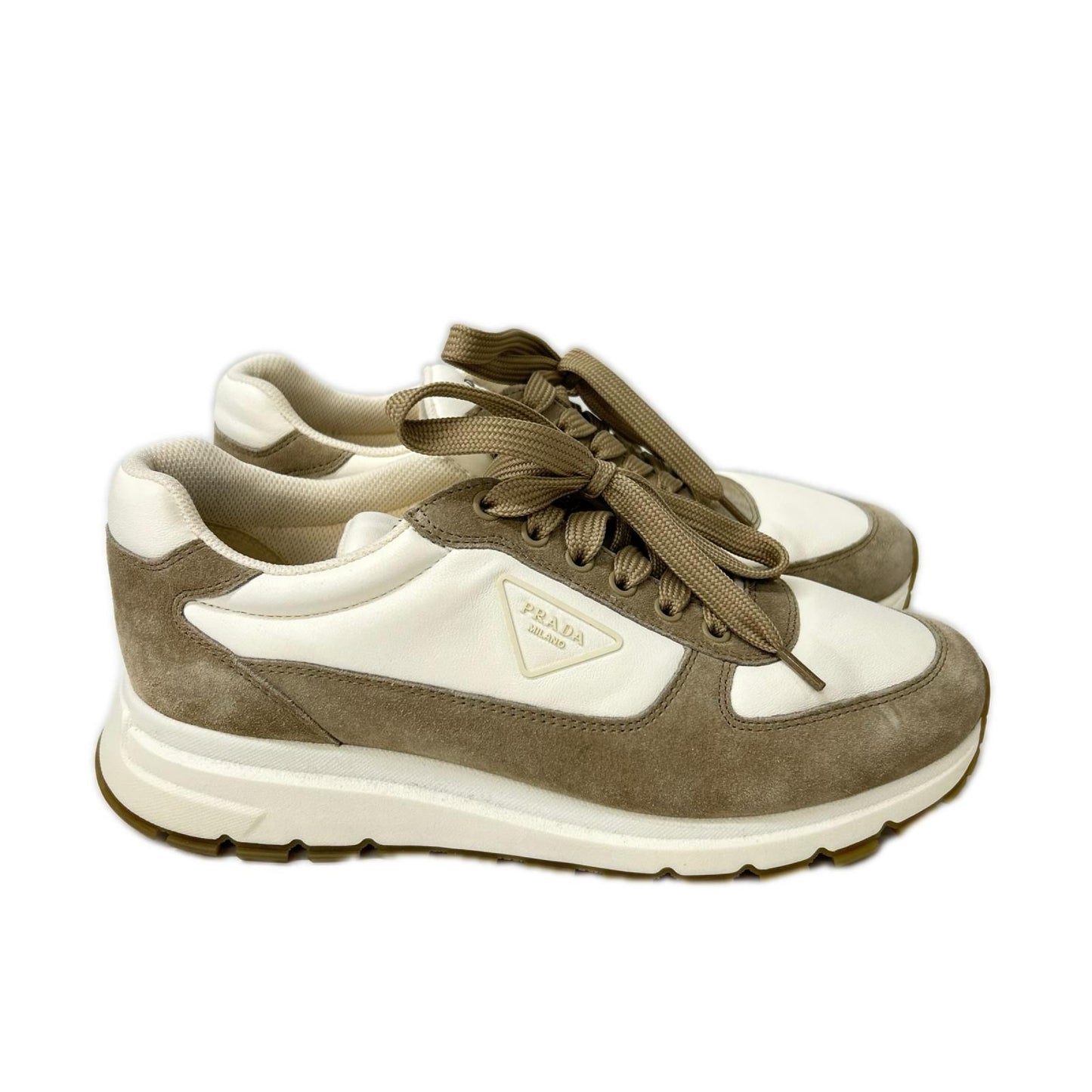 PRADA プラダ 2EG 483 トライアングルロゴ レザースニーカー シューズ