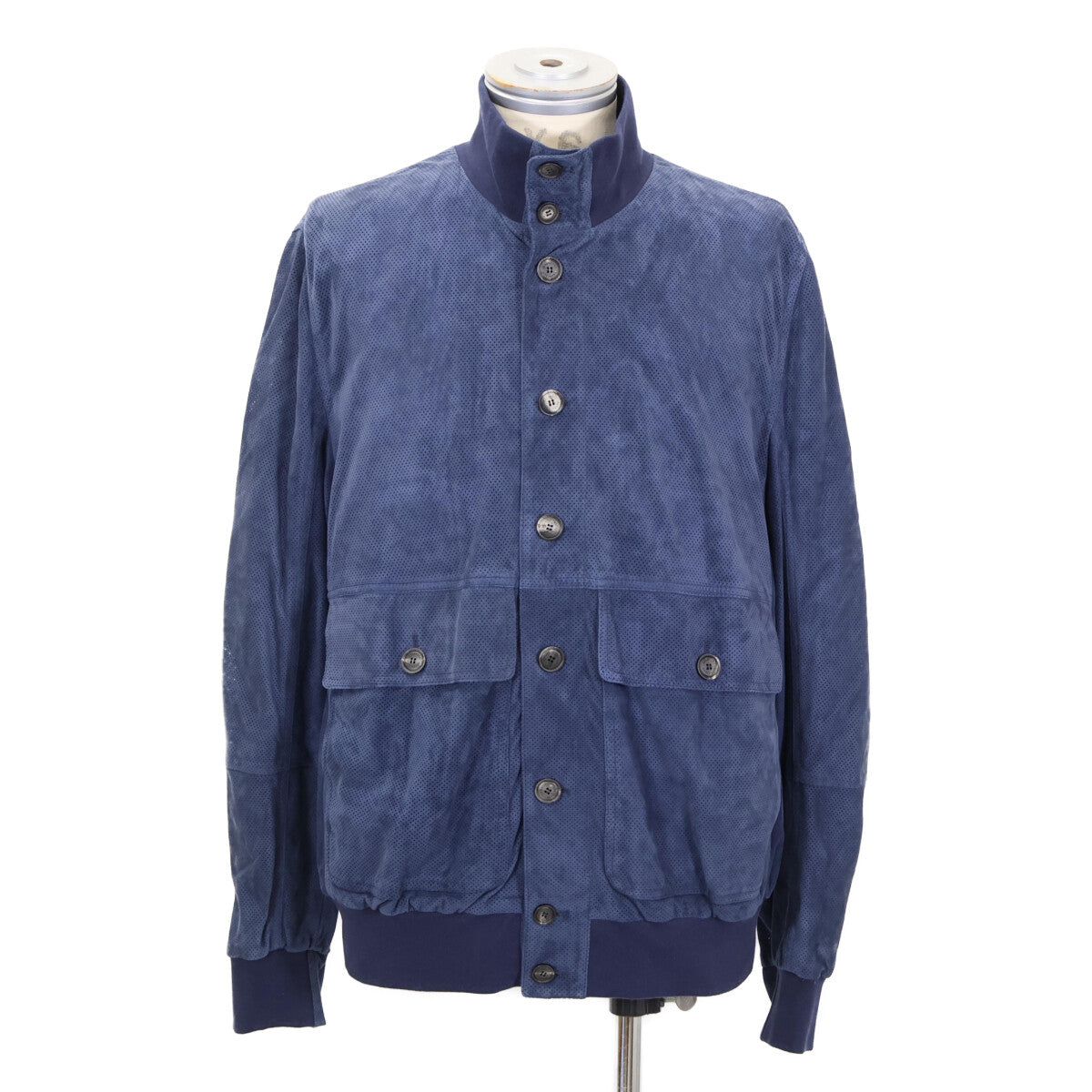 BRUNELLO CUCINELLI ブルネロクチネリ 【新品同様/国内正規】M0PCF1929 パンチングスムースレザー スタンドカラーブルゾン ジャケット