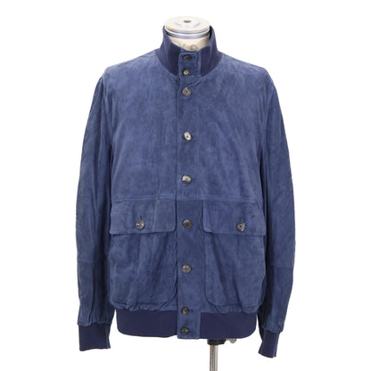 BRUNELLO CUCINELLI ブルネロクチネリ 【新品同様/国内正規】M0PCF1929 パンチングスムースレザー スタンドカラーブルゾン ジャケット