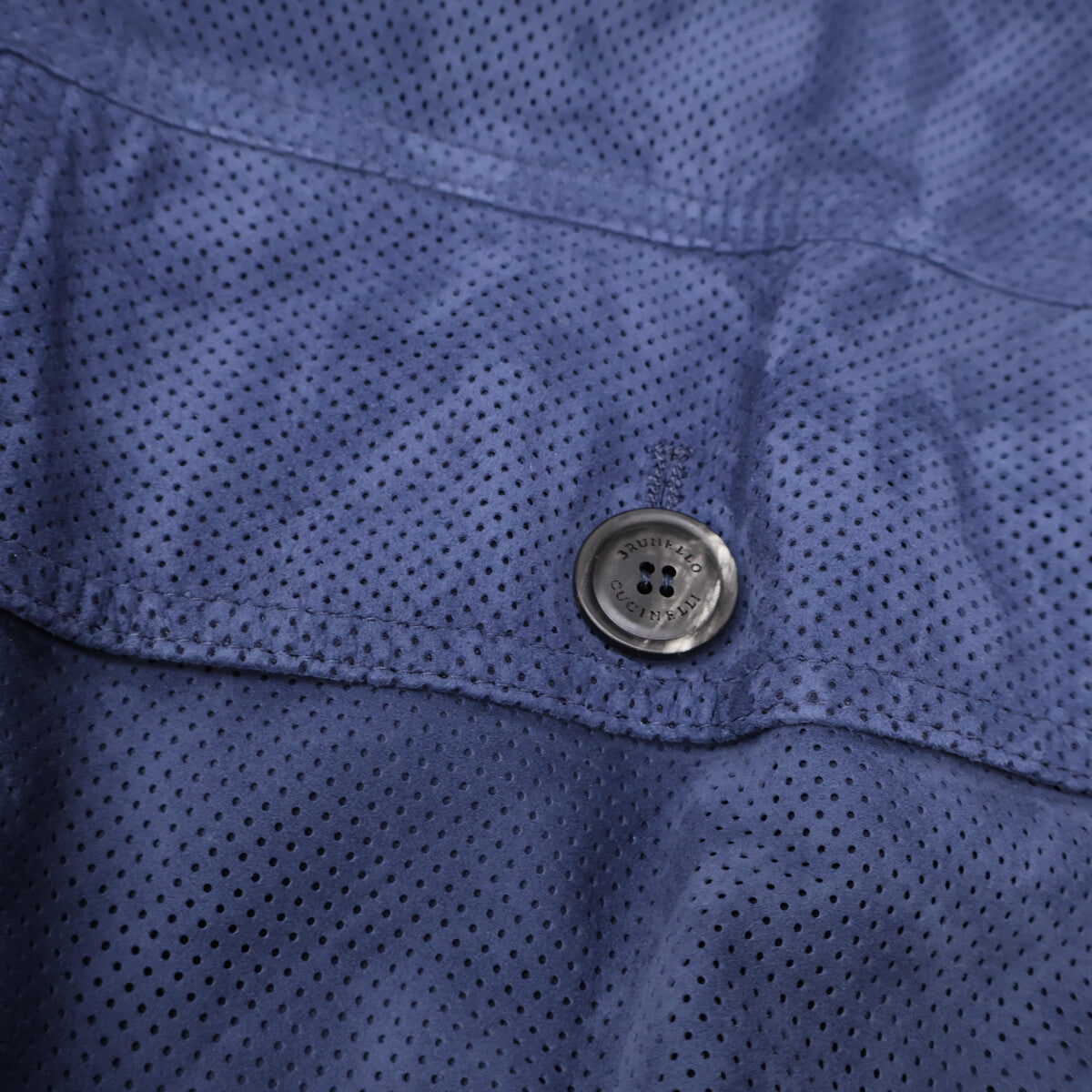 BRUNELLO CUCINELLI ブルネロクチネリ 【新品同様/国内正規】M0PCF1929 パンチングスムースレザー スタンドカラーブルゾン ジャケット