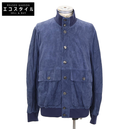 BRUNELLO CUCINELLI ブルネロクチネリ 【新品同様/国内正規】M0PCF1929 パンチングスムースレザー スタンドカラーブルゾン ジャケット
