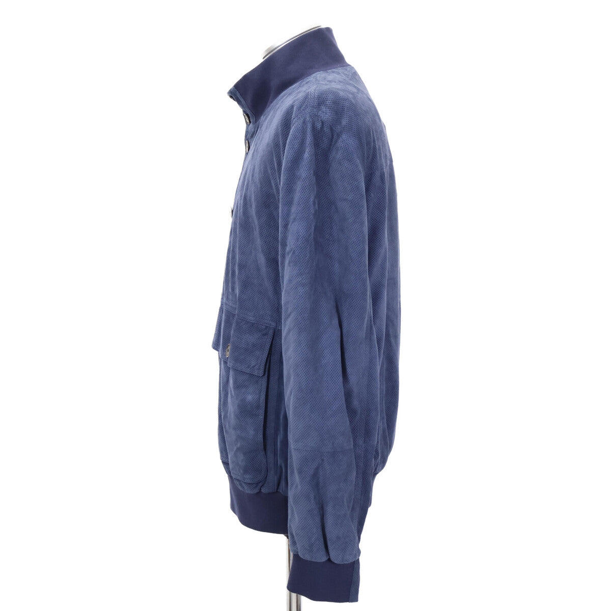 BRUNELLO CUCINELLI ブルネロクチネリ 【新品同様/国内正規】M0PCF1929 パンチングスムースレザー スタンドカラーブルゾン ジャケット