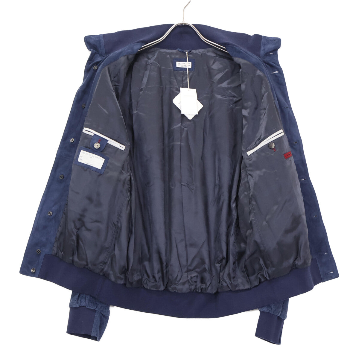 BRUNELLO CUCINELLI ブルネロクチネリ 【新品同様/国内正規】M0PCF1929 パンチングスムースレザー スタンドカラーブルゾン ジャケット