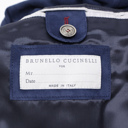 BRUNELLO CUCINELLI ブルネロクチネリ 【新品同様/国内正規】M0PCF1929 パンチングスムースレザー スタンドカラーブルゾン ジャケット