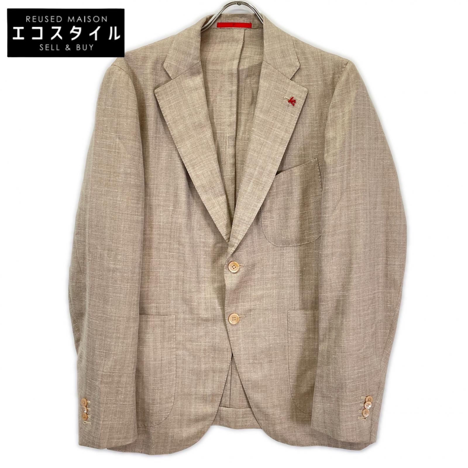 ISAIA イザイア PR41 04965 02770 ベージュ ウール×シルク×リネン ジャケット ジャケット