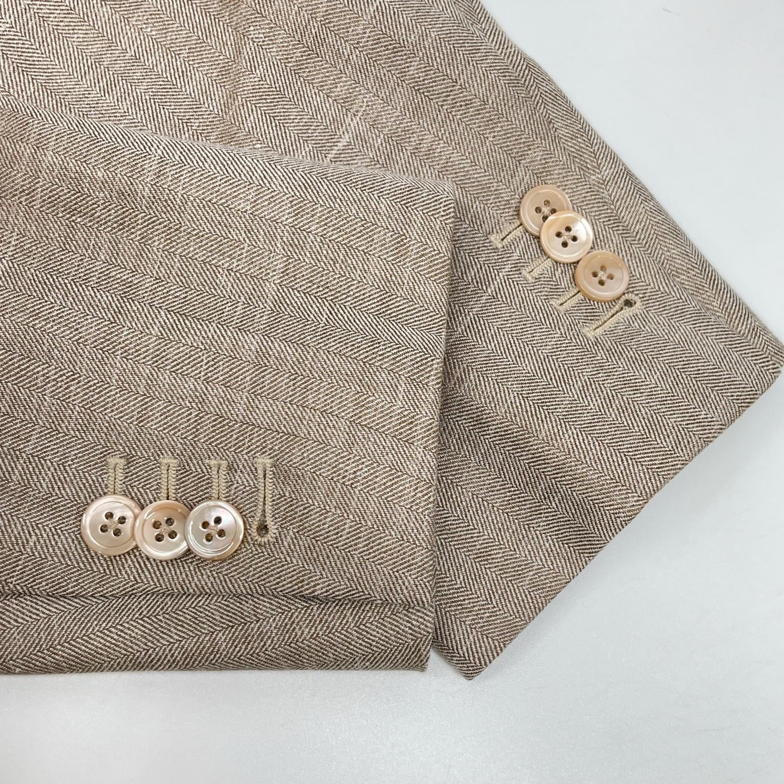 ISAIA イザイア PR41 04965 02770 ベージュ ウール×シルク×リネン ジャケット ジャケット