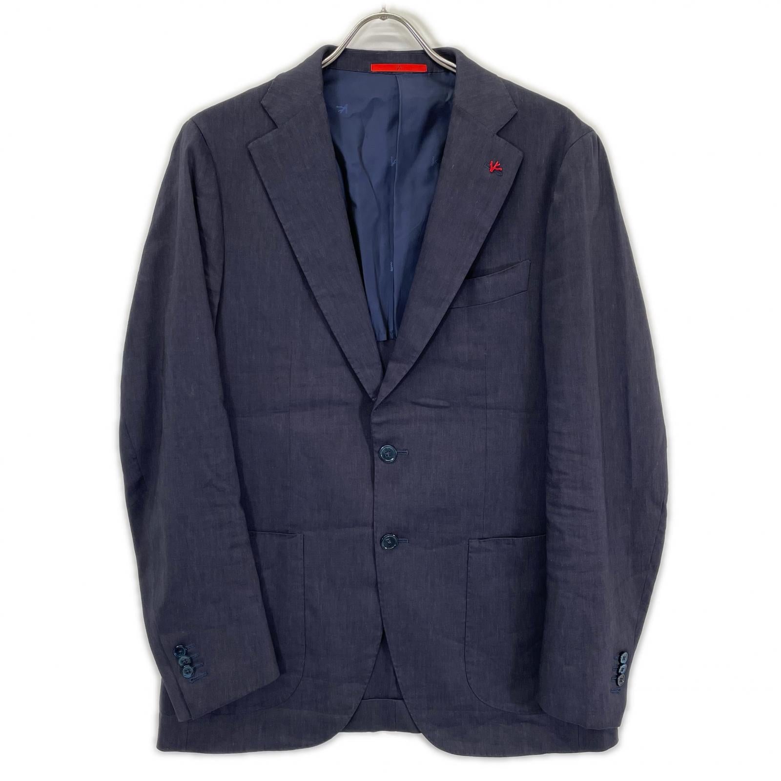 ISAIA イザイア PR41 06649 03523 ネイビー ウールリネン シングルジャケット ジャケット