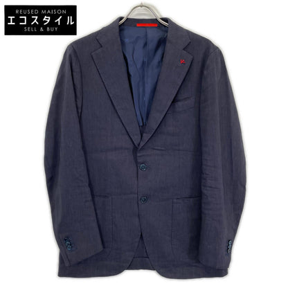 ISAIA イザイア PR41 06649 03523 ネイビー ウールリネン シングルジャケット ジャケット