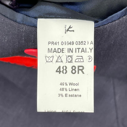 ISAIA イザイア PR41 06649 03523 ネイビー ウールリネン シングルジャケット ジャケット