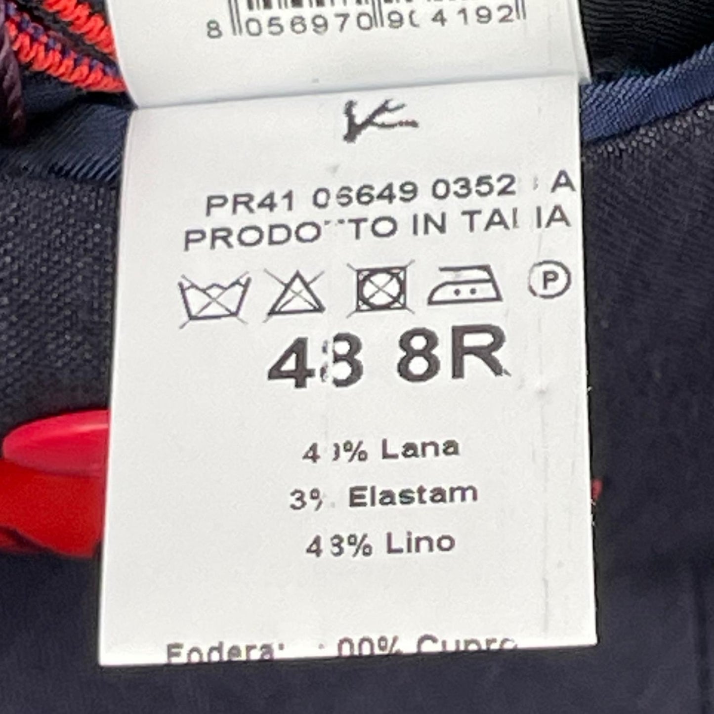 ISAIA イザイア PR41 06649 03523 ネイビー ウールリネン シングルジャケット ジャケット