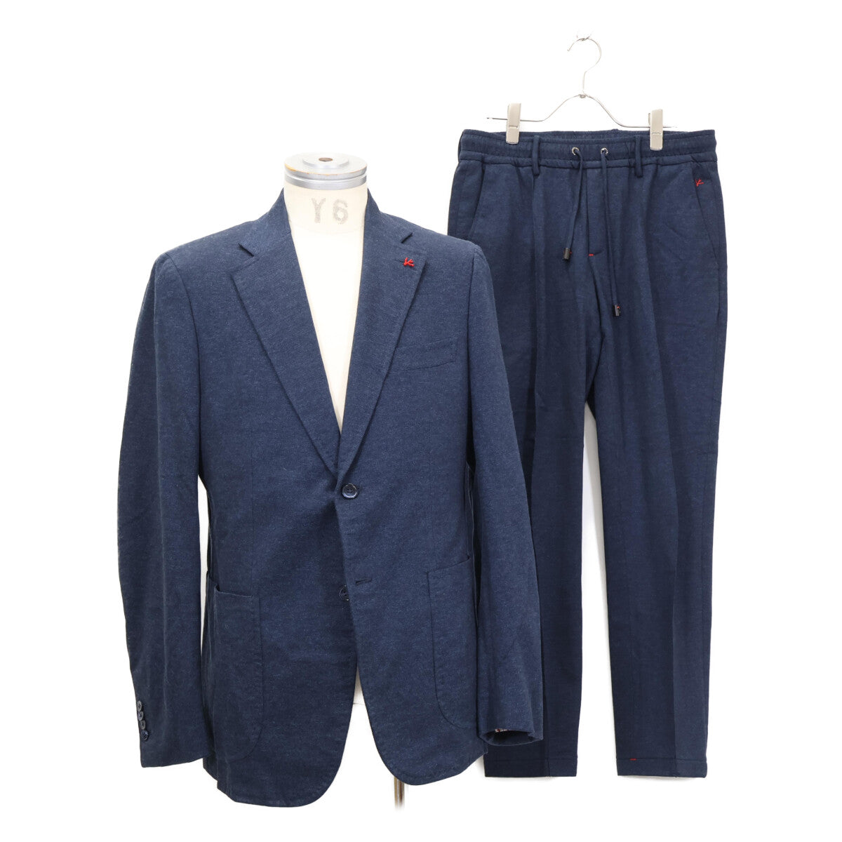 ISAIA イザイア 【美品/国内正規】PR41 06612 03556 コットン 2Bシングル カジュアルスーツ スーツ セットアップ