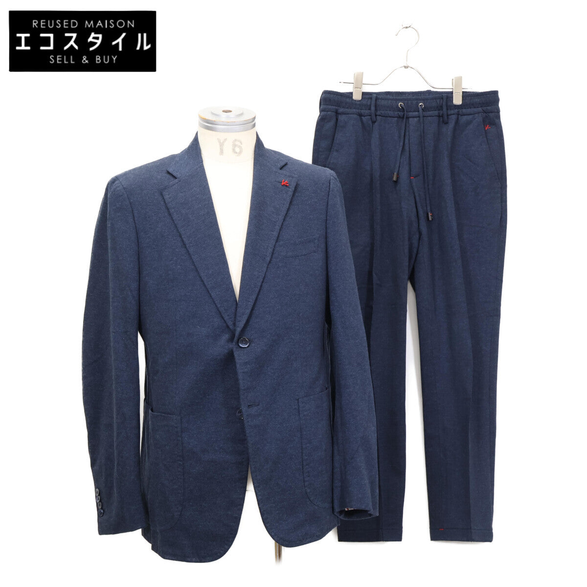 ISAIA イザイア 【美品/国内正規】PR41 06612 03556 コットン 2Bシングル カジュアルスーツ スーツ セットアップ