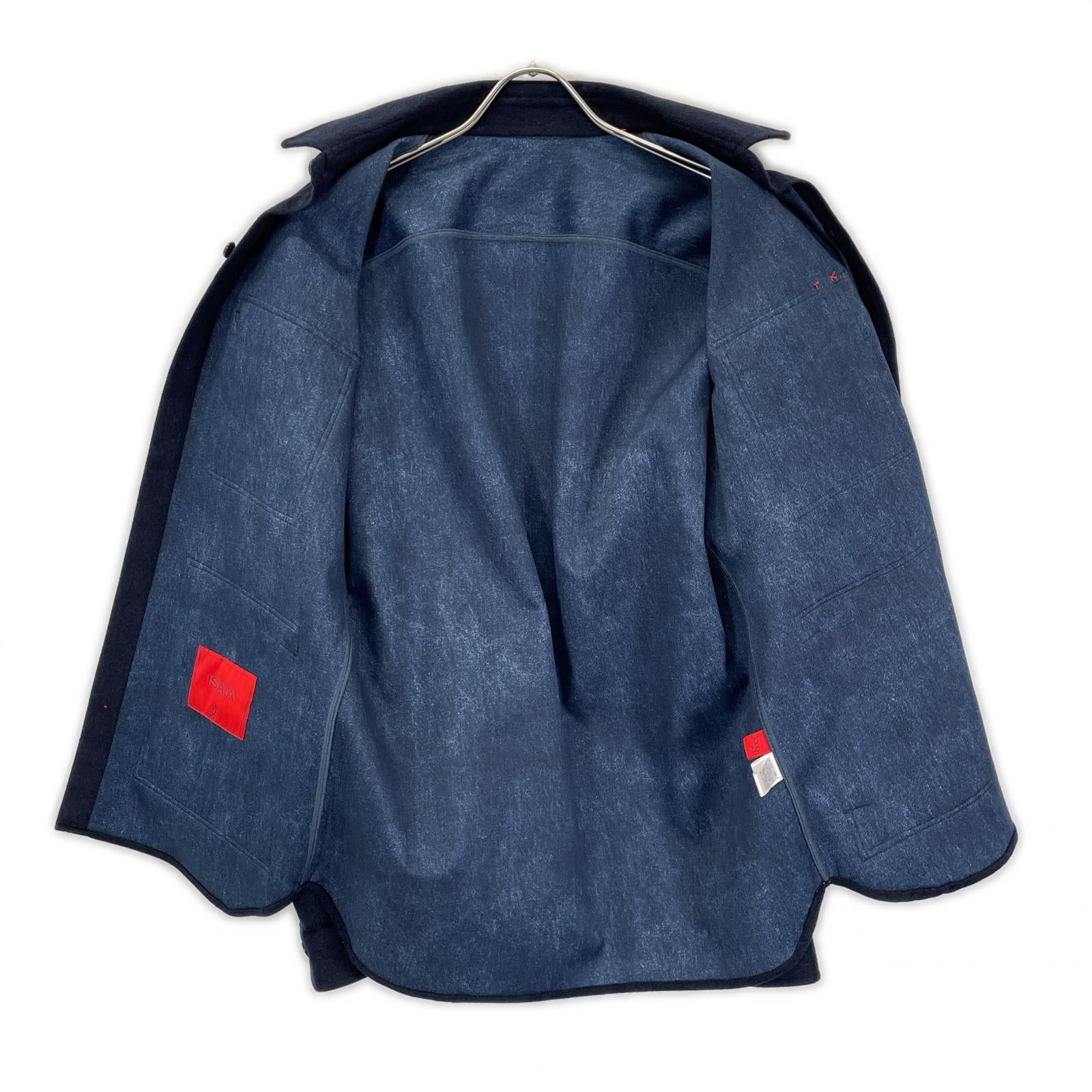 ISAIA イザイア ICONICO ネイビー カシミヤ シャツジャケット ジャケット