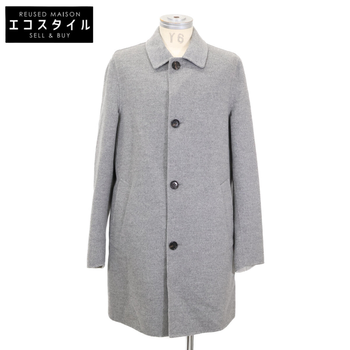 ISAIA イザイア 【美品/国内正規】PP13 00026 00008 カシミヤ100％ ダブルフェイス シングル コート