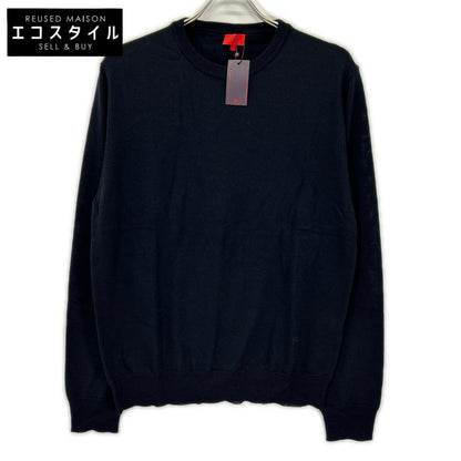 ISAIA イザイア MGKX05 ブラック クルーネック ハイゲージ ニット トップス