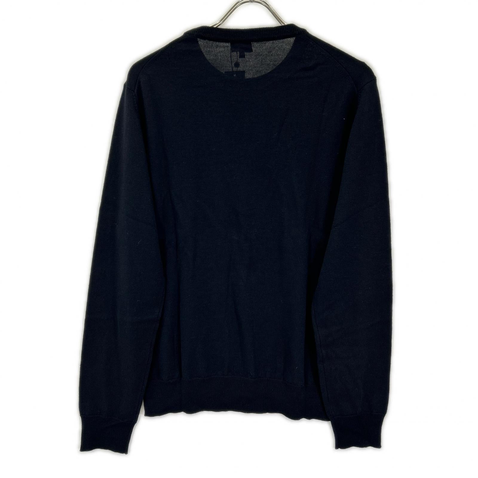 ISAIA イザイア MGKX05 ブラック クルーネック ハイゲージ ニット トップス