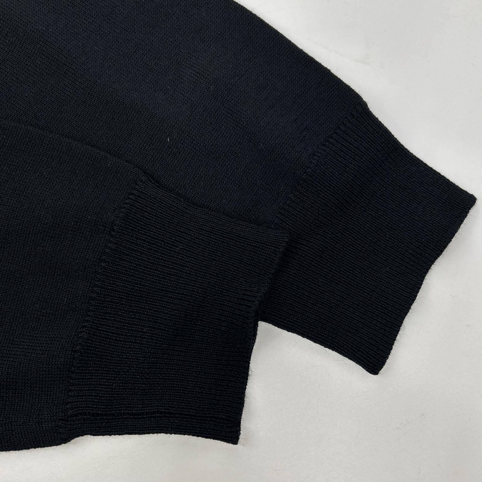 ISAIA イザイア MGKX05 ブラック クルーネック ハイゲージ ニット トップス
