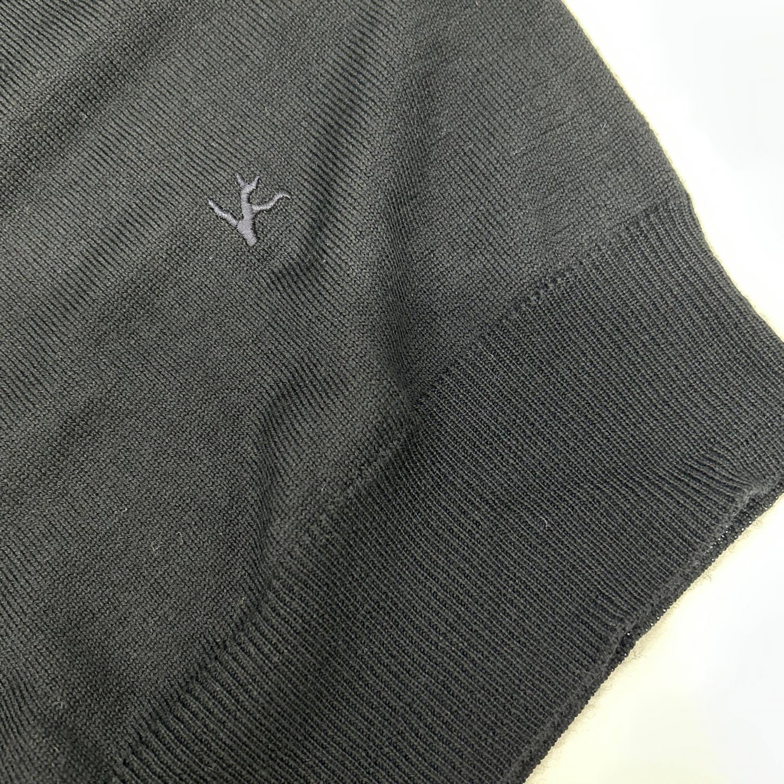 ISAIA イザイア MGKX05 ブラック クルーネック ハイゲージ ニット トップス