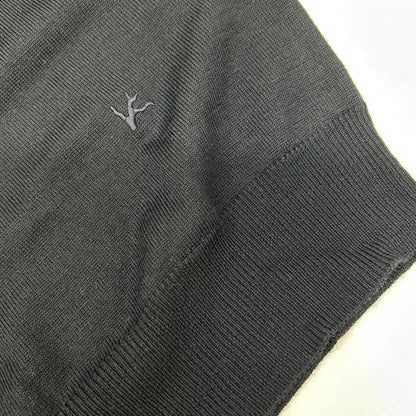 ISAIA イザイア MGKX05 ブラック クルーネック ハイゲージ ニット トップス