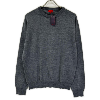 ISAIA イザイア MGKX05 グレー クルーネック ハイゲージ ニット トップス