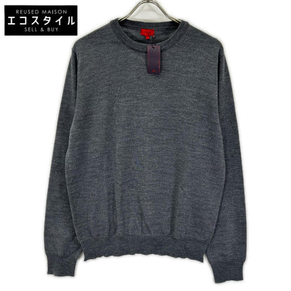 ISAIA イザイア MGKX05 グレー クルーネック ハイゲージ ニット トップス