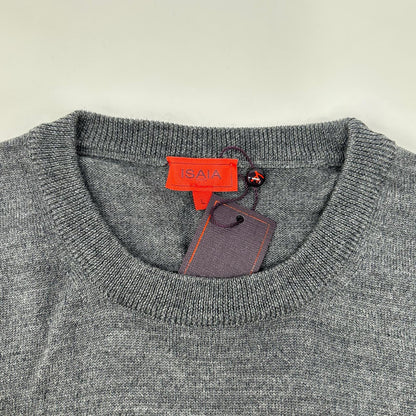 ISAIA イザイア MGKX05 グレー クルーネック ハイゲージ ニット トップス