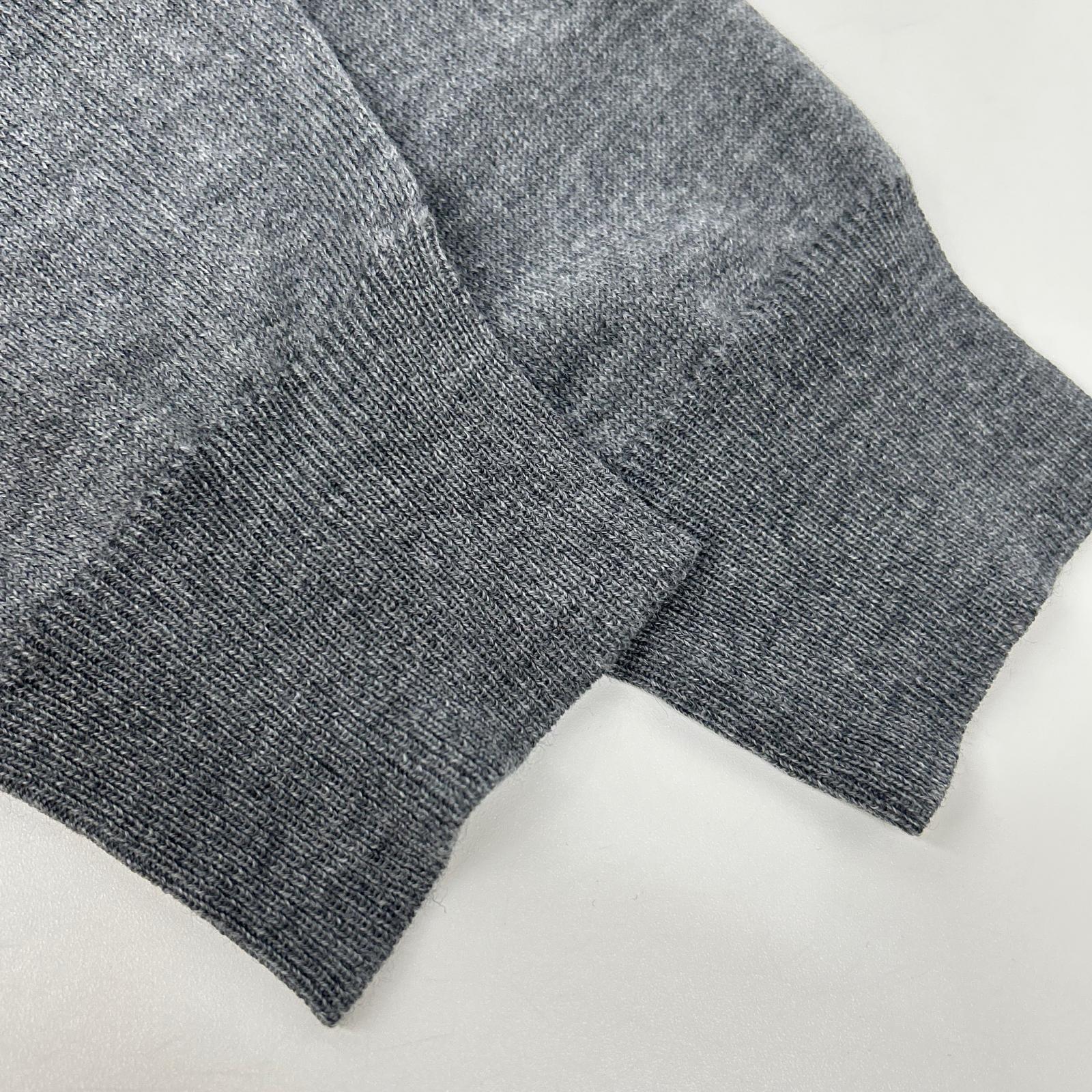 ISAIA イザイア MGKX05 グレー クルーネック ハイゲージ ニット トップス