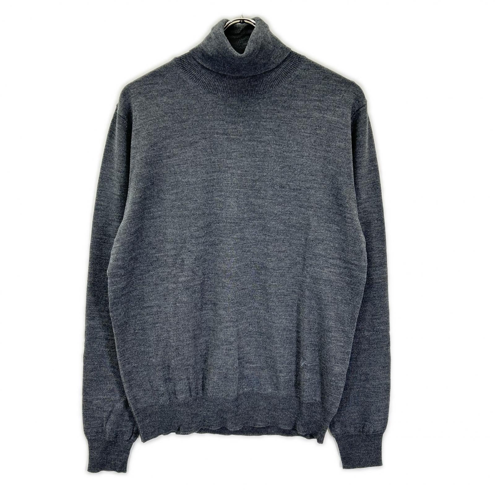 ISAIA イザイア MGKX07 グレー ハイネック ハイゲージ ニット トップス