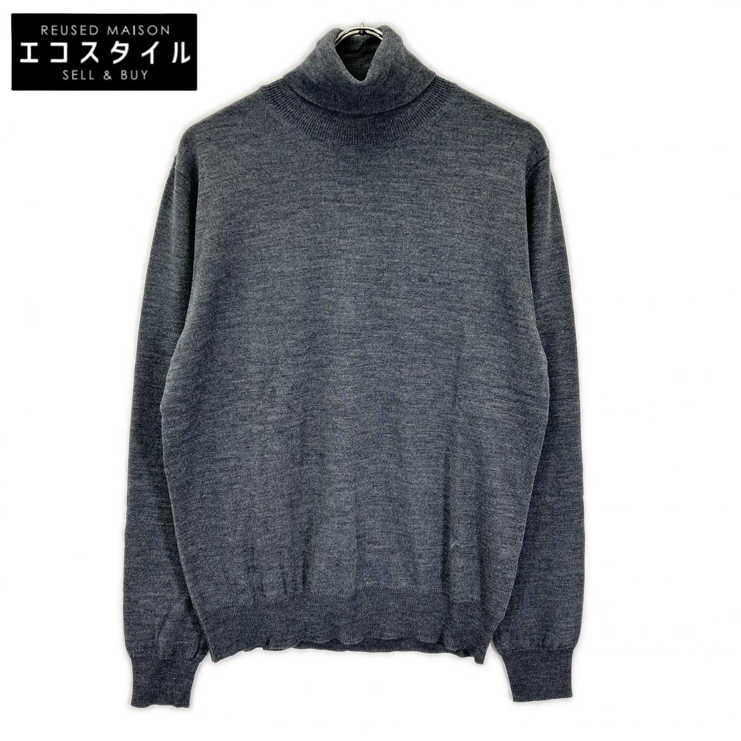 ISAIA イザイア MGKX07 グレー ハイネック ハイゲージ ニット トップス