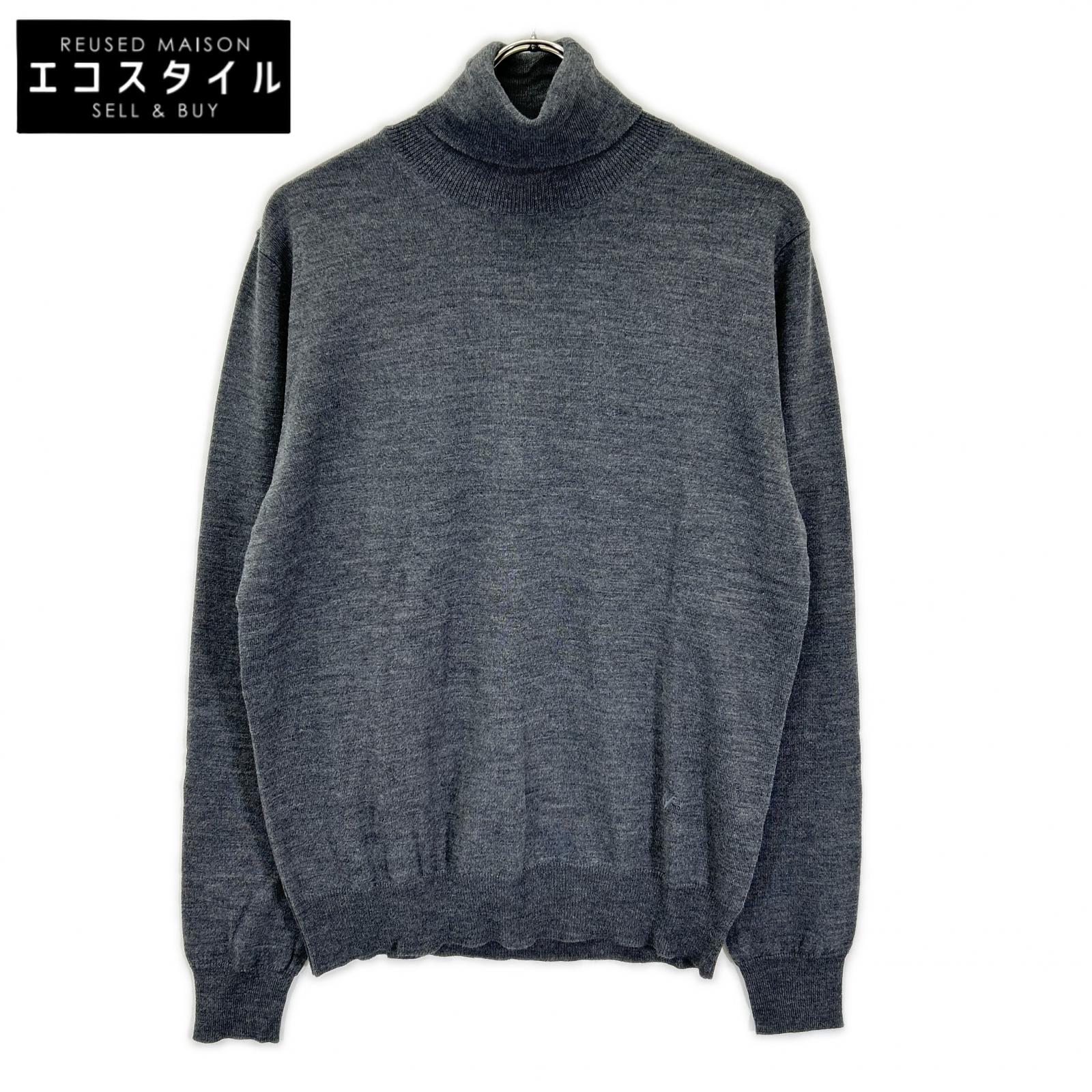ISAIA イザイア MGKX07 グレー ハイネック ハイゲージ ニット トップス
