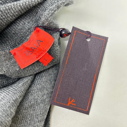 ISAIA イザイア MGKX07 グレー ハイネック ハイゲージ ニット トップス