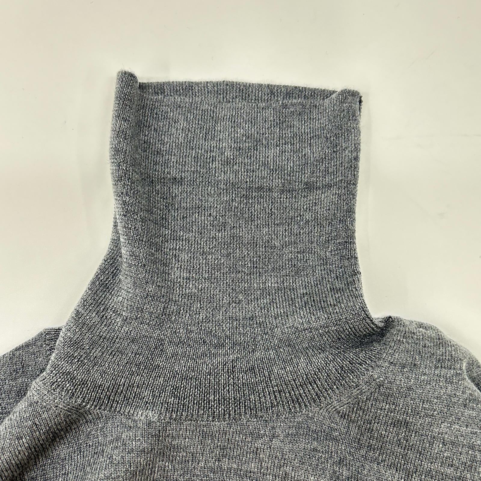 ISAIA イザイア MGKX07 グレー ハイネック ハイゲージ ニット トップス