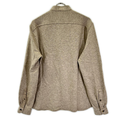ISAIA イザイア OVERSHIRT KOREA ウールナイロン バンドカラーシャツ トップス