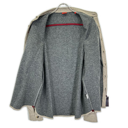 ISAIA イザイア OVERSHIRT KOREA ウールナイロン バンドカラーシャツ トップス