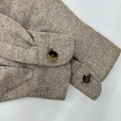 ISAIA イザイア OVERSHIRT KOREA ウールナイロン バンドカラーシャツ トップス