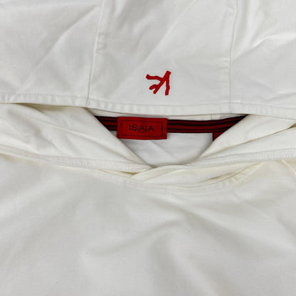 ISAIA イザイア MCF013 ホワイト ストレッチ プルオーバーパーカ トップス