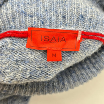ISAIA イザイア MG7749 ブルー ミドルゲージ ハイネックニット トップス