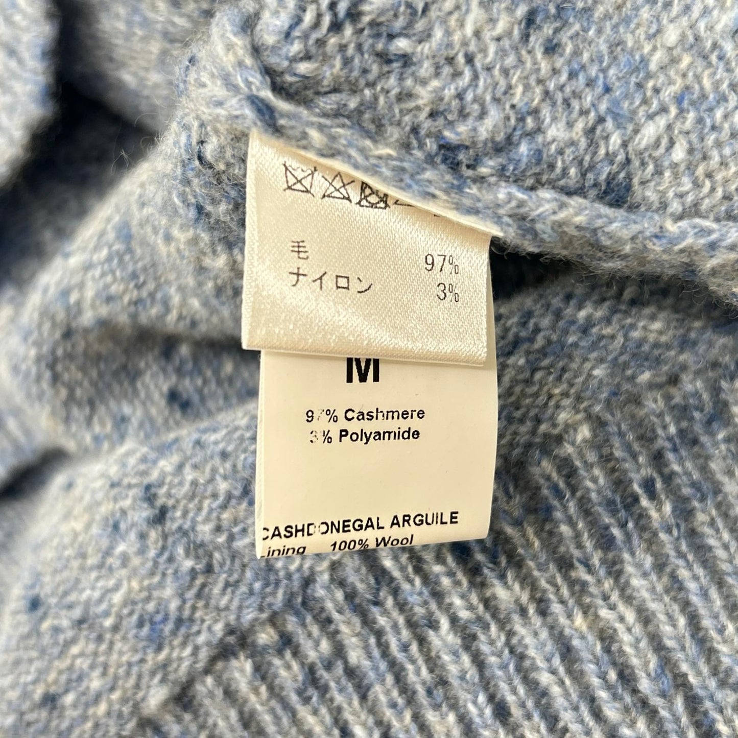 ISAIA イザイア MG7749 ブルー ミドルゲージ ハイネックニット トップス