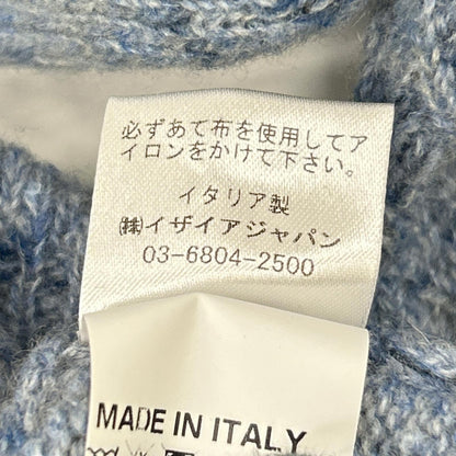 ISAIA イザイア MG7749 ブルー ミドルゲージ ハイネックニット トップス