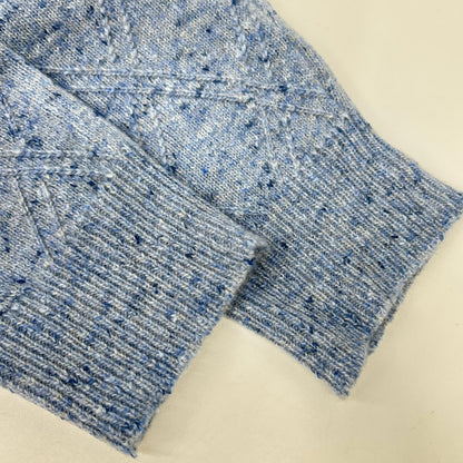 ISAIA イザイア MG7749 ブルー ミドルゲージ ハイネックニット トップス
