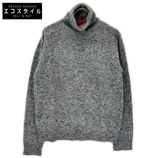 ISAIA イザイア MG7749 グレー ミドルゲージ ハイネックニット トップス