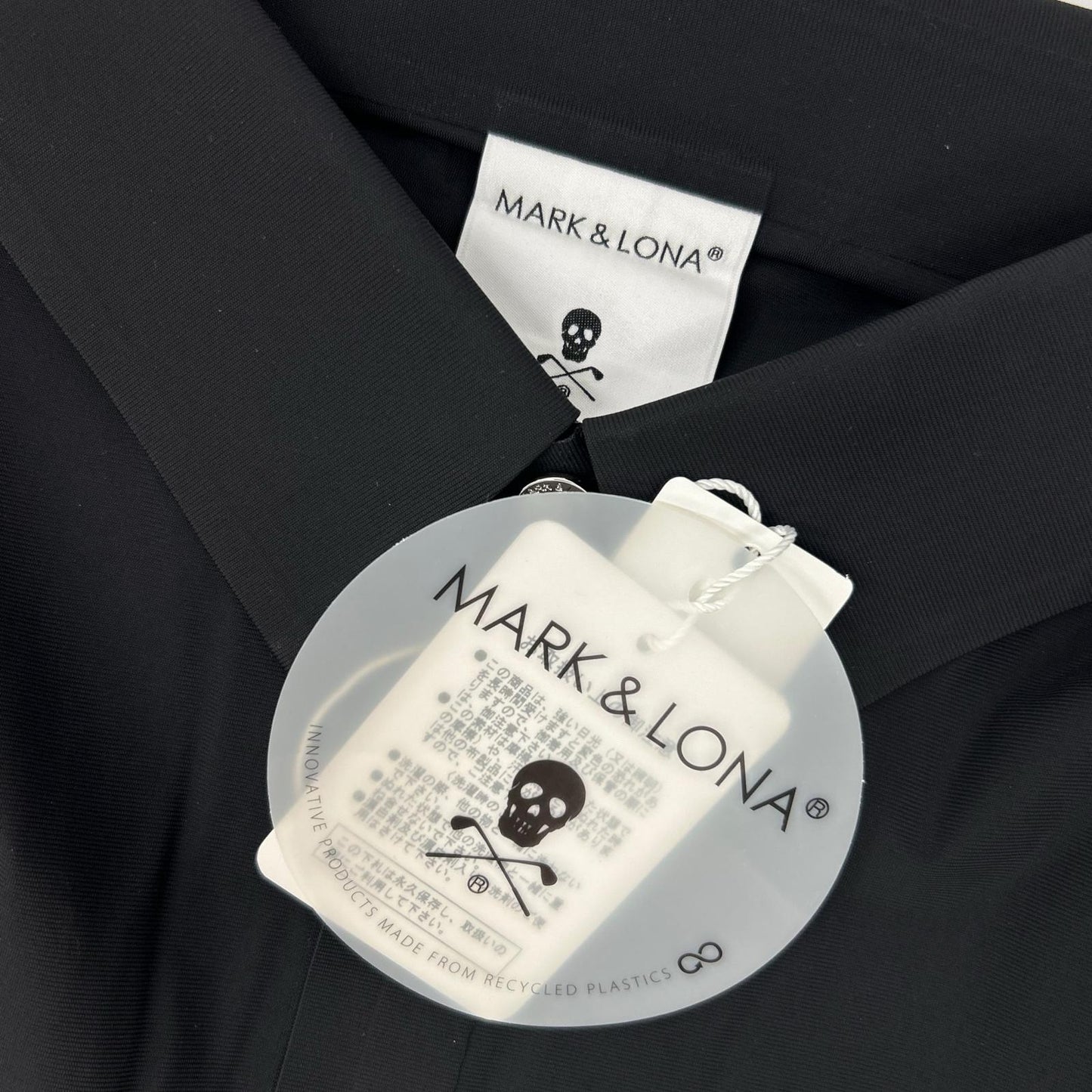 MARK&LONA マークアンドロナ MLM-2C-AP02 ブラック スカルロゴ ポロシャツ トップス