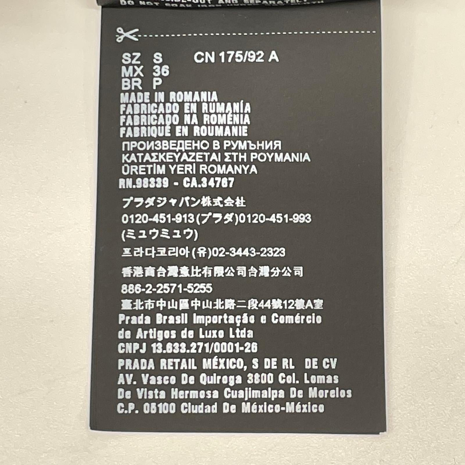 PRADA プラダ SJN263 ブラック ラバーロゴ ハイブリッド ロングスリーブポロシャツ トップス