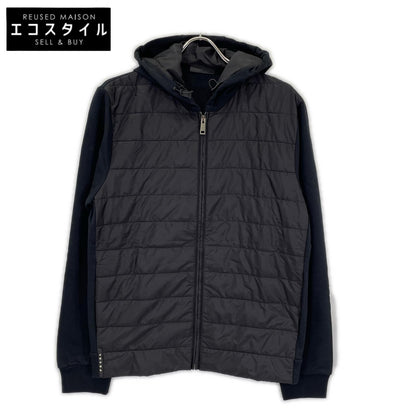 PRADA プラダ SJC574 ブラック ラバーロゴ ハイブリッド 中綿フーディジャケット ジャケット