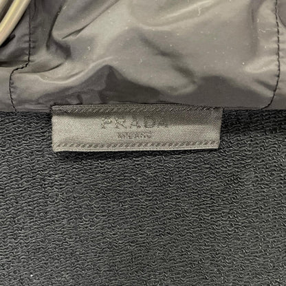 PRADA プラダ SJC574 ブラック ラバーロゴ ハイブリッド 中綿フーディジャケット ジャケット