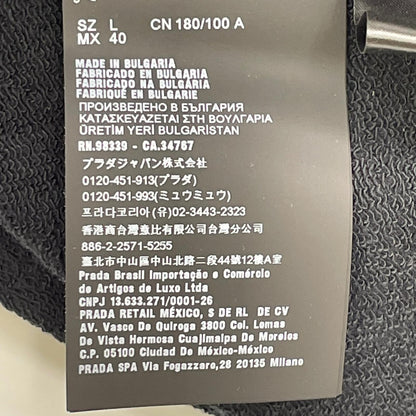 PRADA プラダ SJC574 ブラック ラバーロゴ ハイブリッド 中綿フーディジャケット ジャケット
