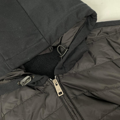 PRADA プラダ SJC574 ブラック ラバーロゴ ハイブリッド 中綿フーディジャケット ジャケット