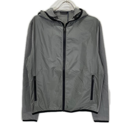 PRADA プラダ SJC568 グレー ラバーロゴ ハイブリッド ジップパーカ ジャケット