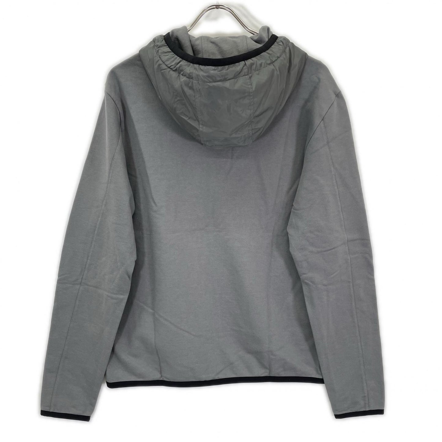 PRADA プラダ SJC568 グレー ラバーロゴ ハイブリッド ジップパーカ ジャケット