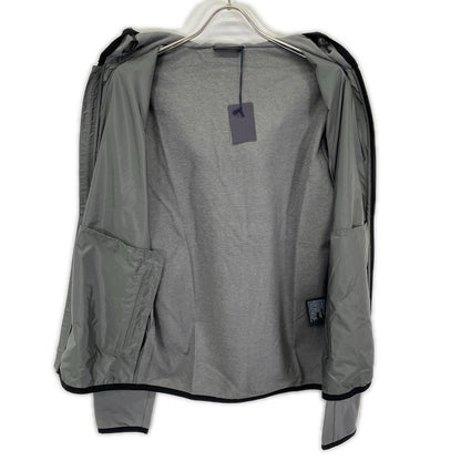 PRADA プラダ SJC568 グレー ラバーロゴ ハイブリッド ジップパーカ ジャケット